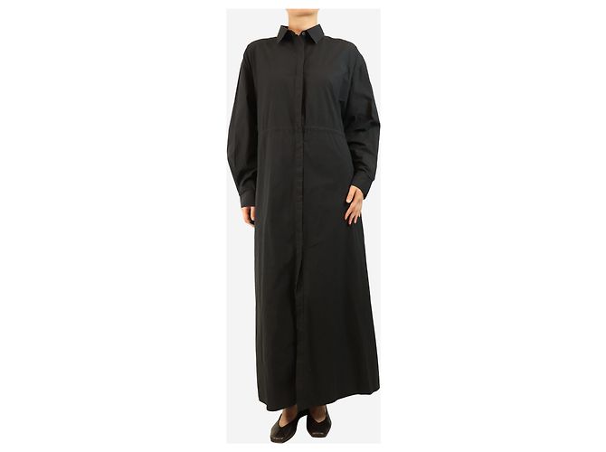 Autre Marque Maxi-Hemdenkleid schwarz - Größe UK 12 - Ansicht 3
