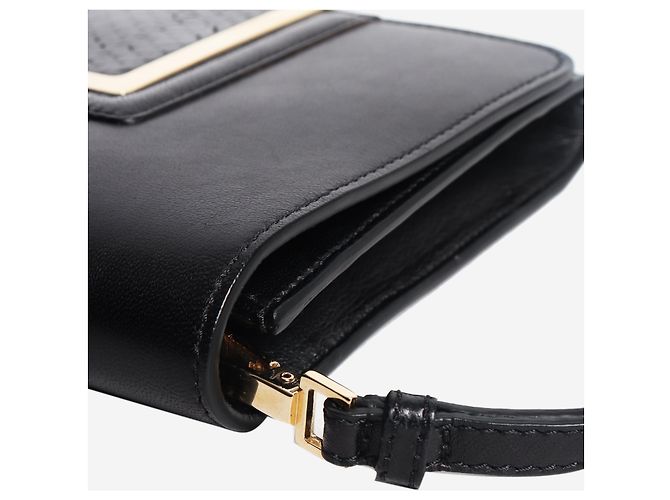 Jimmy Choo Clutch in pelle nera Nero - vista 7