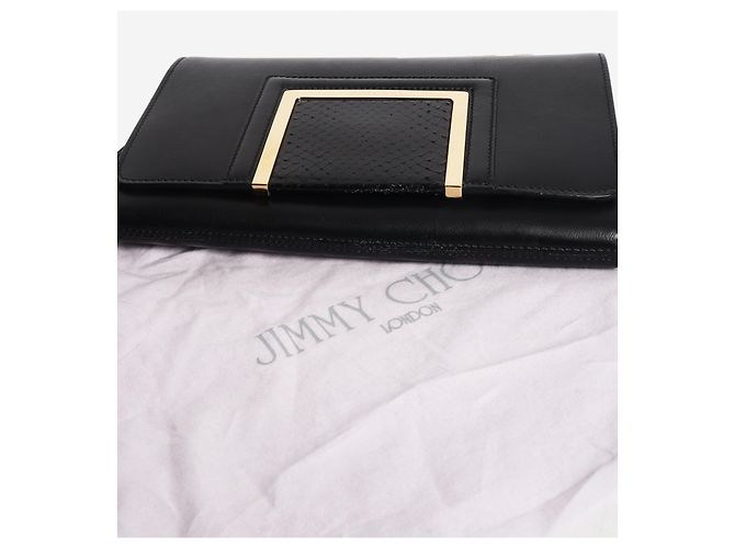 Jimmy Choo Clutch in pelle nera Nero - vista 8