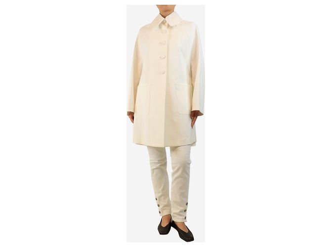 Alaïa Abrigo largo blanco - talla UK 10 - vista 3