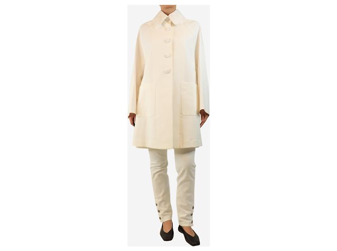 Alaïa Abrigo largo blanco - talla UK 10 - vista 4