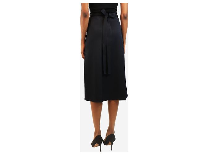Céline Navy Wickel-Midirock - Größe UK 8 Marineblau - Ansicht 3