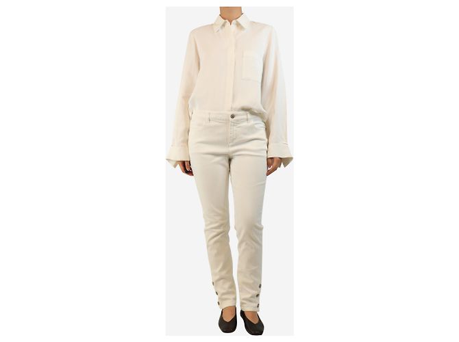 Chanel Vaqueros blancos rectos - talla UK 14 - vista 2