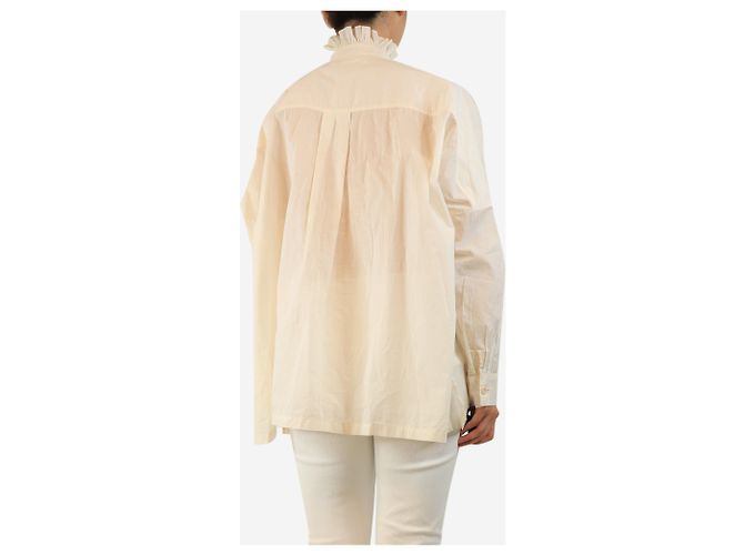 Autre Marque Blusa de algodão creme - tamanho S Cru - vista 2