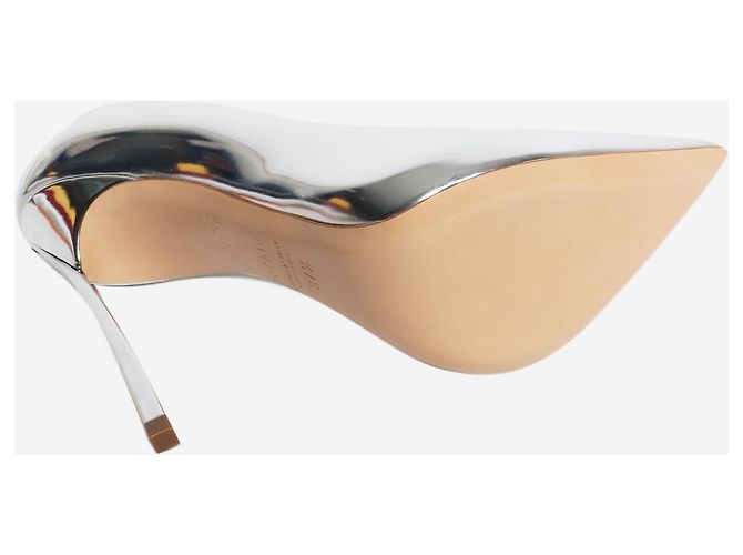 Casadei Pumps aus silbernem Metallic-Leder - Größe EU 37.5 - Ansicht 4