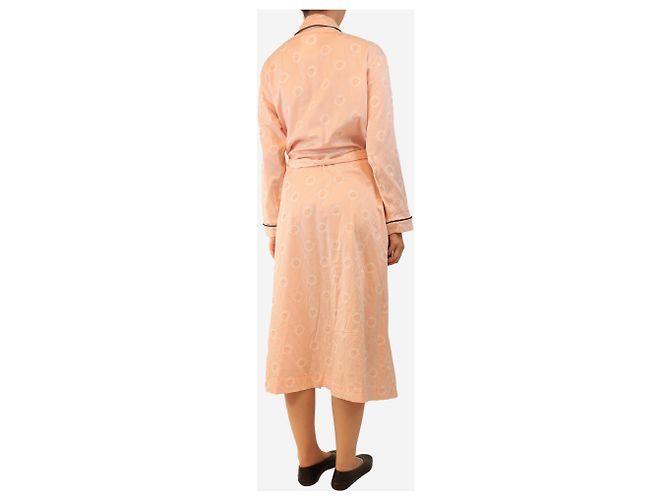 Autre Marque Bata de algodón a rayas rosas y blancas - talla L - vista 2