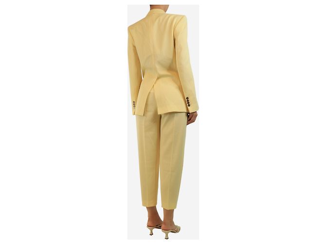 Petar Petrov Conjunto de traje de dos piezas de lana amarillo - talla UK 8 - vista 2