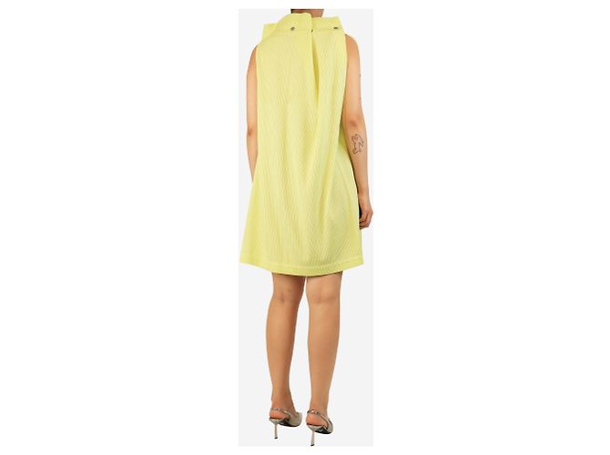 Issey Miyake Abito plissé senza maniche giallo - taglia S - vista 2