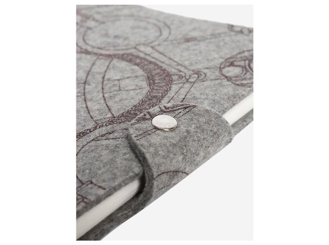 Hermès Grey Eperon d’Or felt notebook - view 3