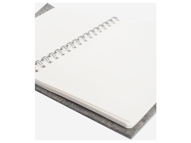 Hermès Grey Eperon d’Or felt notebook - view 6