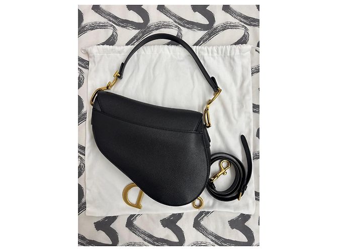 Dior Saddle Bag in pelle nera Nero - vista 10