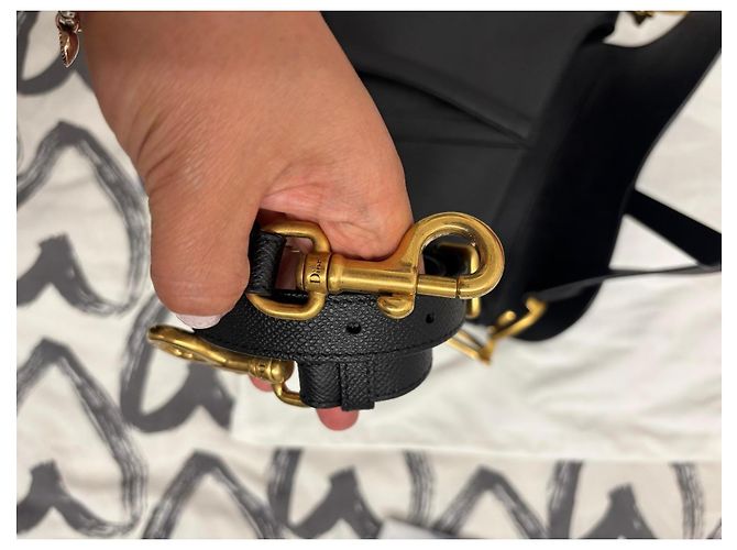 Dior Saddle Bag in pelle nera Nero - vista 3