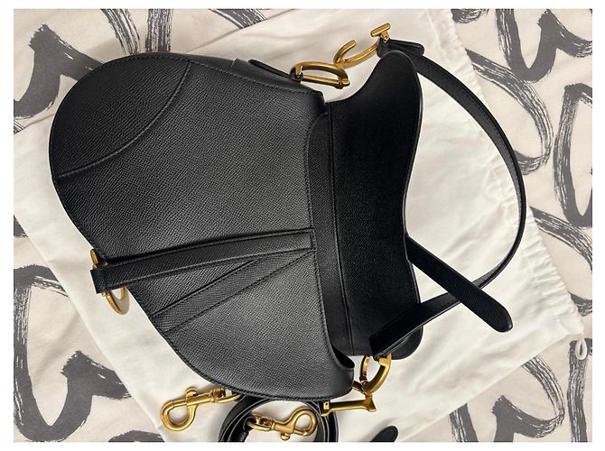 Dior Saddle Bag in pelle nera Nero - vista 5