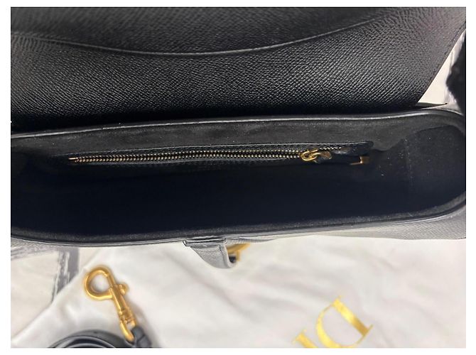 Dior Saddle Bag in pelle nera Nero - vista 6