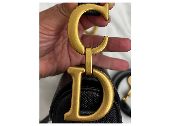 Dior Saddle Bag in pelle nera Nero - vista 8