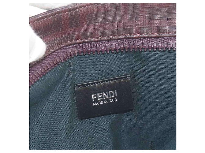 Borsa a tracolla Fendi Zucca Bordò - vista 7