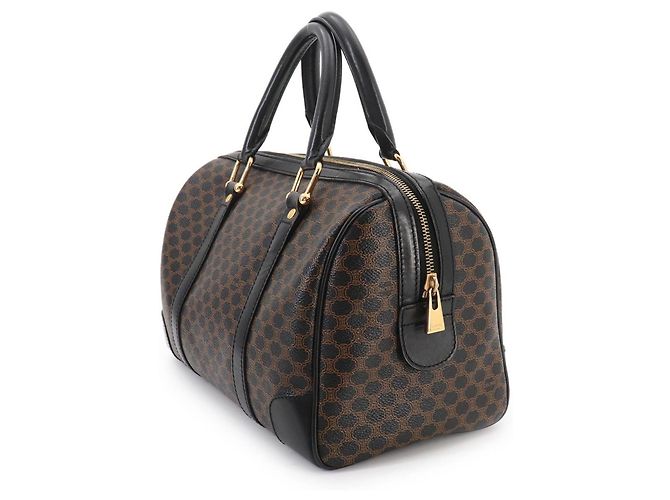 16 Céline Celine Macadam Boston Handtasche Braun Schwarz - Ansicht 3