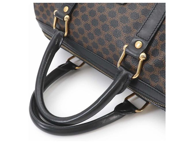 16 Céline Celine Macadam Boston Handtasche Braun Schwarz - Ansicht 5