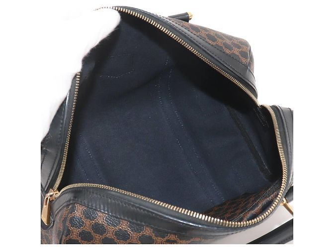 16 Céline Celine Macadam Boston Handtasche Braun Schwarz - Ansicht 6