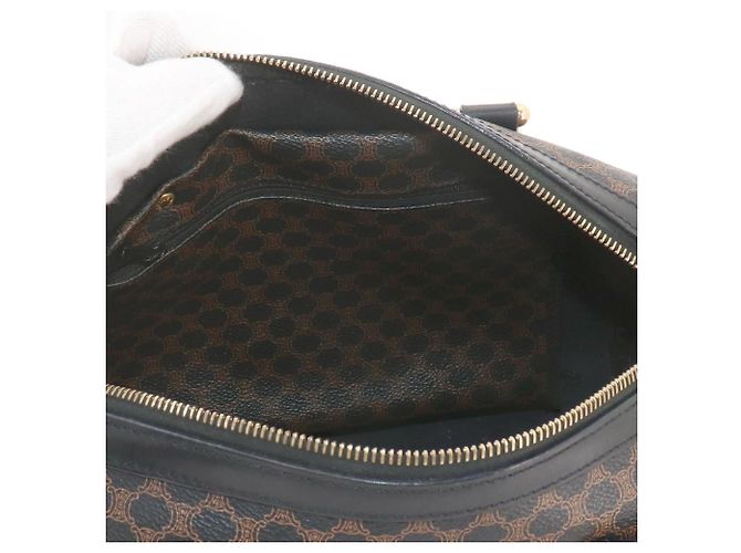 16 Céline Celine Macadam Boston Handtasche Braun Schwarz - Ansicht 7