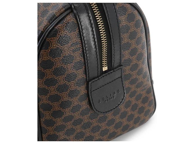 16 Céline Celine Macadam Boston Handtasche Braun Schwarz - Ansicht 8