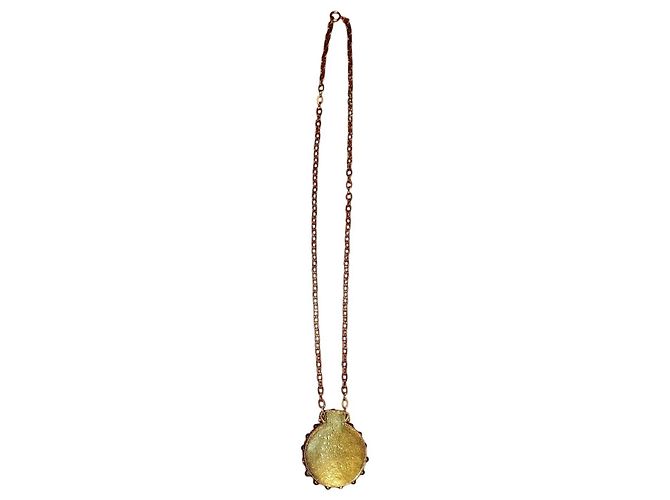 Collana Chanel Reliquaire placcata oro con smeraldo D'oro Verde - vista 8