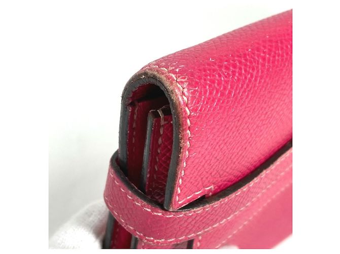 Hermès Kelly Long Wallet aus Epsom-Leder Pink - Ansicht 10