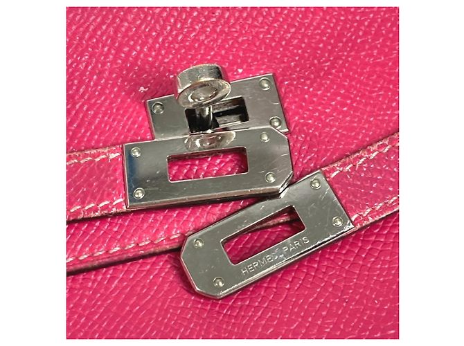 Hermès Kelly Long Wallet aus Epsom-Leder Pink - Ansicht 11
