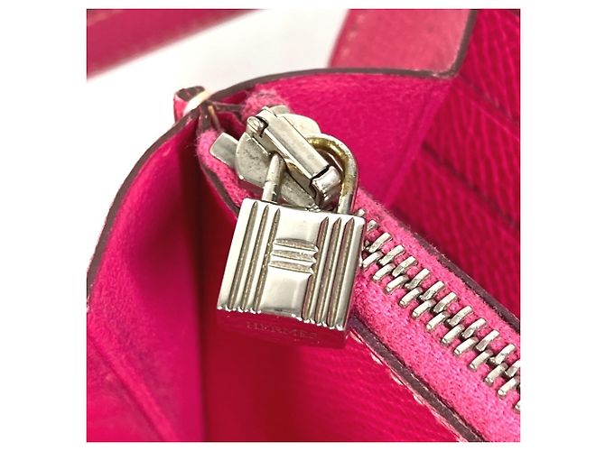 Hermès Kelly Long Wallet aus Epsom-Leder Pink - Ansicht 16