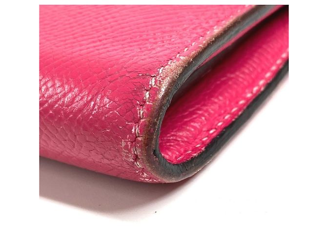 Hermès Kelly Long Wallet aus Epsom-Leder Pink - Ansicht 6
