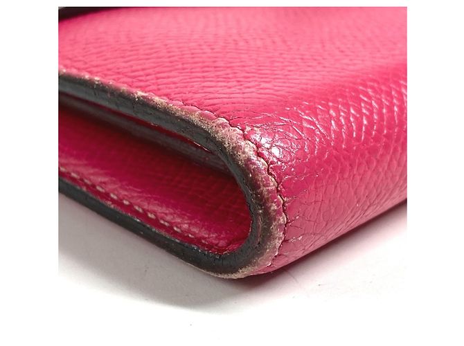Hermès Kelly Long Wallet aus Epsom-Leder Pink - Ansicht 7