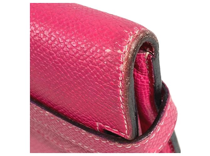 Hermès Kelly Long Wallet aus Epsom-Leder Pink - Ansicht 8
