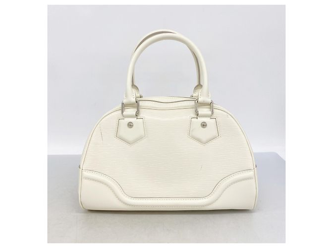 Borsa Louis Vuitton Epi Bowling Montaigne PM Bianco sporco - vista 10