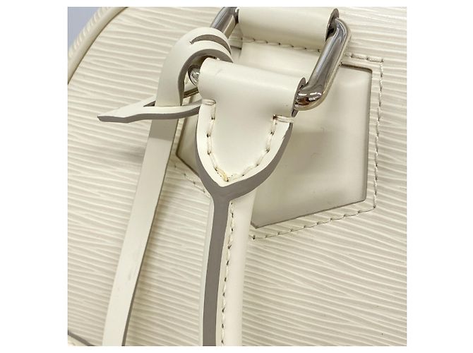 Borsa Louis Vuitton Epi Bowling Montaigne PM Bianco sporco - vista 8