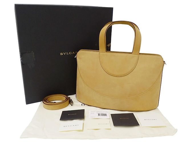 Bulgari Borsa in scamosciato Bvlgari beige - vista 6