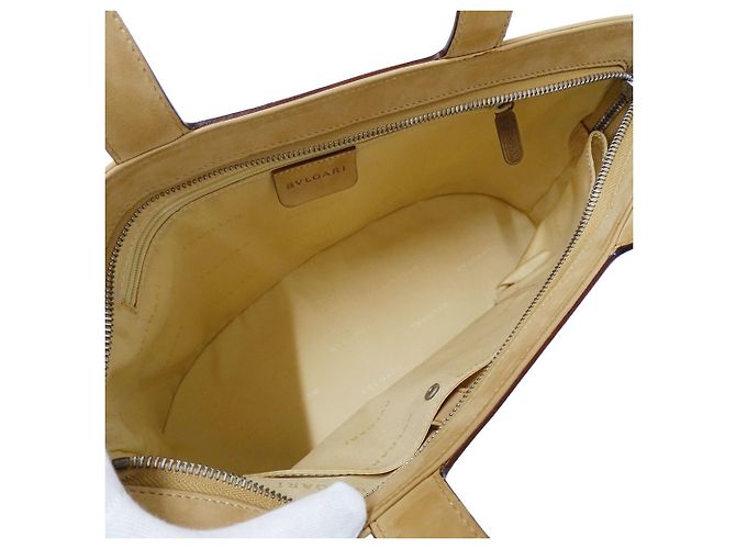 Bulgari Borsa in scamosciato Bvlgari beige - vista 7
