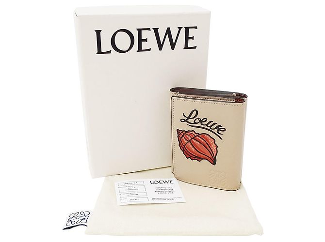 Cartera plegable para mujer Loewe en beige - vista 5