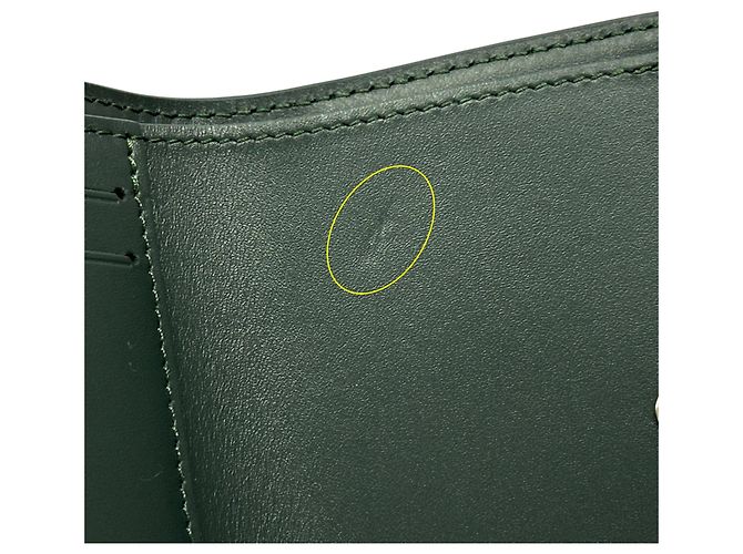 Louis Vuitton Men's Aerogram Tri-fold Wallet Green - view 6