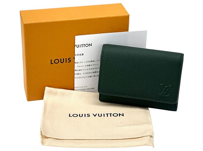 Louis Vuitton Men's Aerogram Tri-fold Wallet Green - view 8