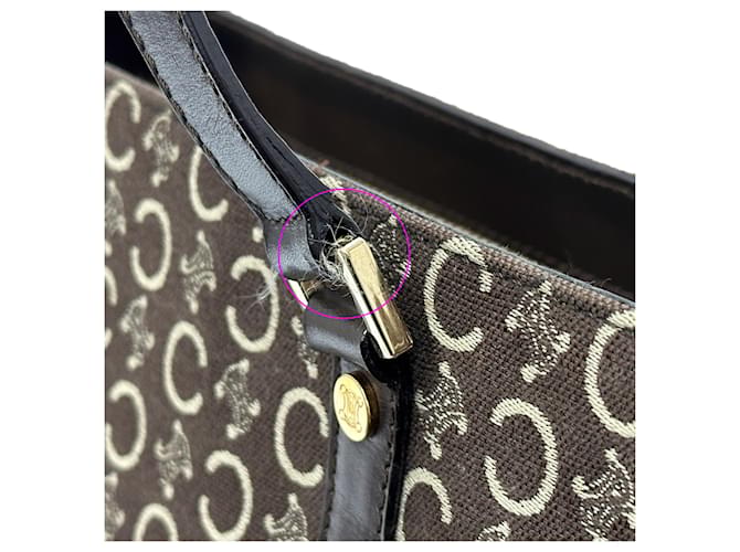 Céline Borsa Celine C Blazon Marrone - vista 12