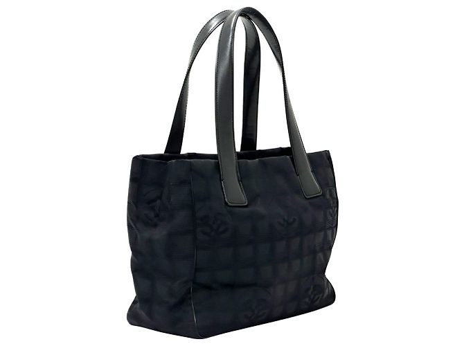 Borsa Tote in Nylon Nero Chanel - vista 3
