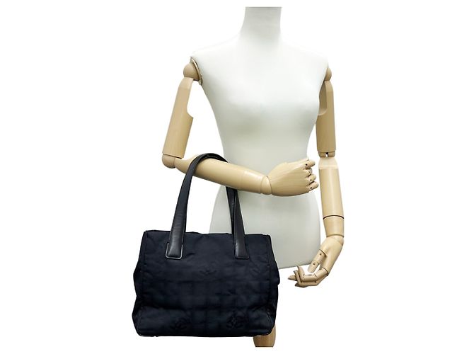 Borsa Tote in Nylon Nero Chanel - vista 8
