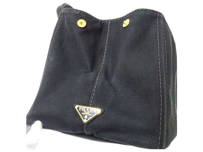 Tote Borsa in tela nera Prada Nero - vista 10