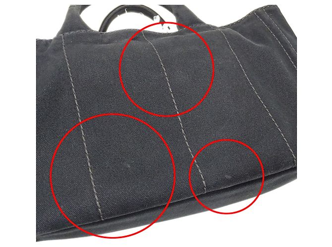 Tote Borsa in tela nera Prada Nero - vista 11