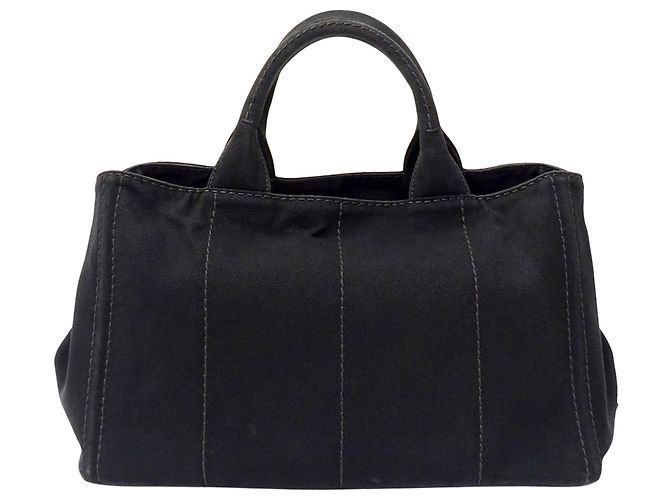 Tote Borsa in tela nera Prada Nero - vista 2