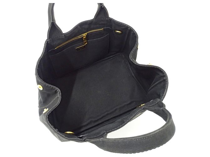 Tote Borsa in tela nera Prada Nero - vista 5