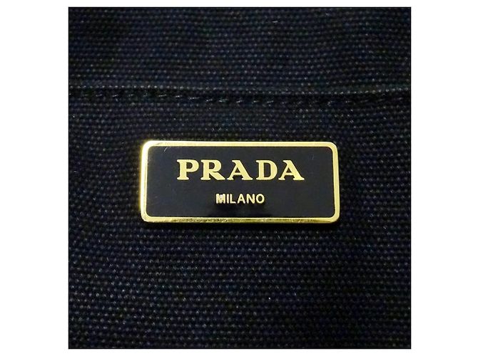 Tote Borsa in tela nera Prada Nero - vista 6