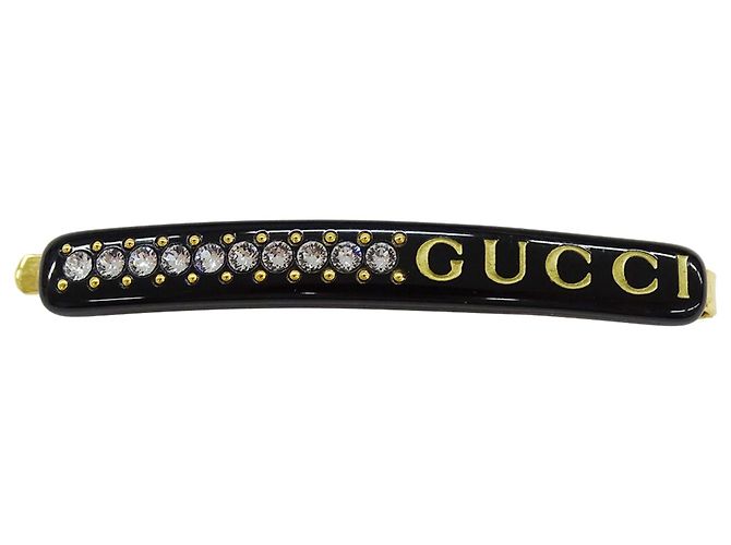 Spilla per capelli in resina nero e oro Gucci D'oro - vista 2