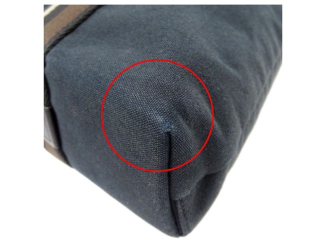 Troca Hermès Borsa in tela nera Hermes Nero - vista 11
