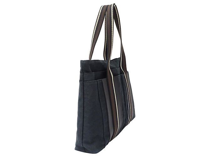 Troca Hermès Borsa in tela nera Hermes Nero - vista 4